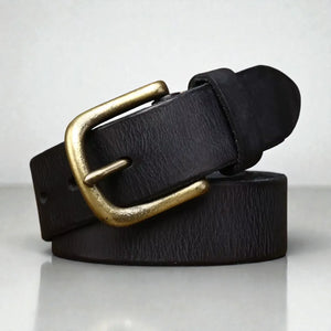 Ceinture pour homme en cuir authentique au style rétro