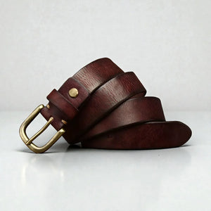 Ceinture pour homme en cuir authentique au style rétro