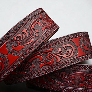 Ceinture pour homme en cuir sculpté avec détails uniques