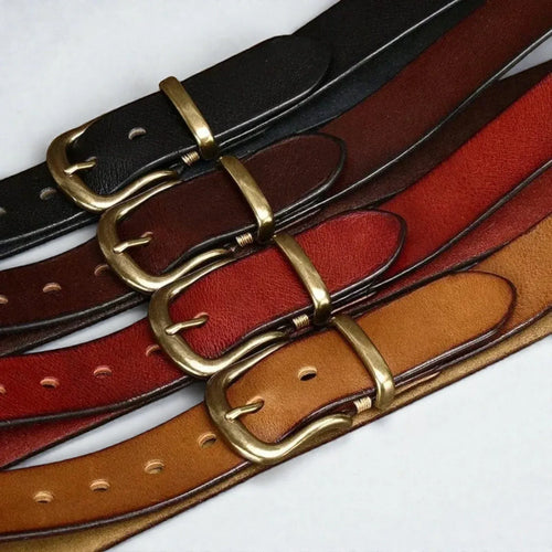 Ceinture cuir pleine fleur homme au look authentique