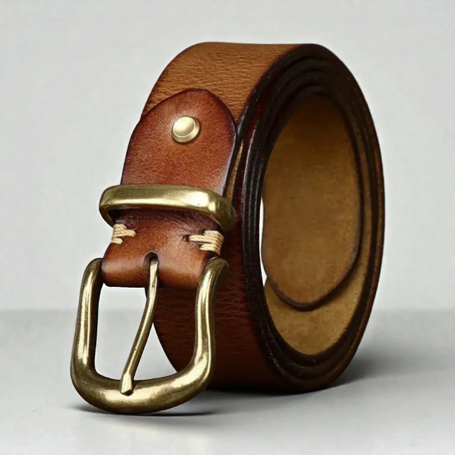 Ceinture cuir pleine fleur homme au look authentique