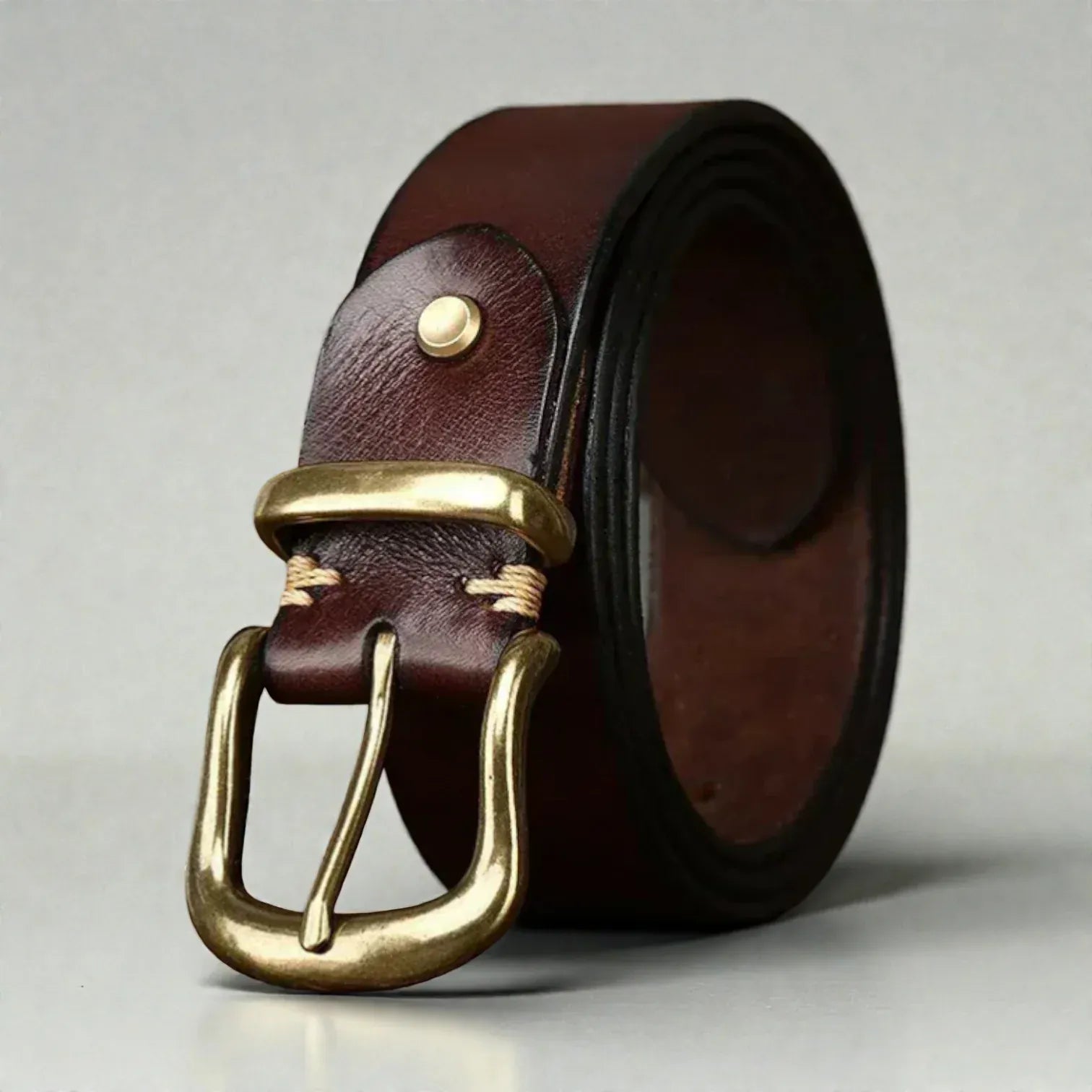 Ceinture cuir pleine fleur homme au look authentique