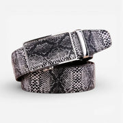 Ceinture cuir texturé homme avec embossage serpent
