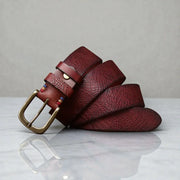 Ceinture en cuir texturé homme avec motif serpent