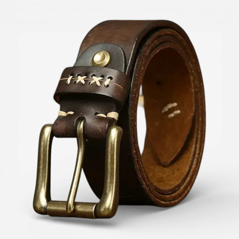 Ceinture en cuir vintage homme avec design authentique