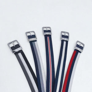 Ceinture élastique homme à rayure et tressage extensible