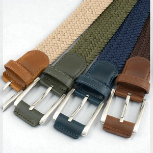 Ceinture élastique homme en nylon tressé confort