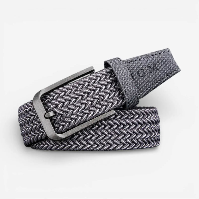 Ceinture élastique homme en toile tressée