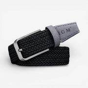 Ceinture élastique homme en toile tressée
