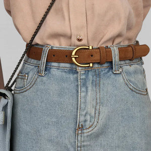 Ceinture pour femme boucle ardillon cuir suédé