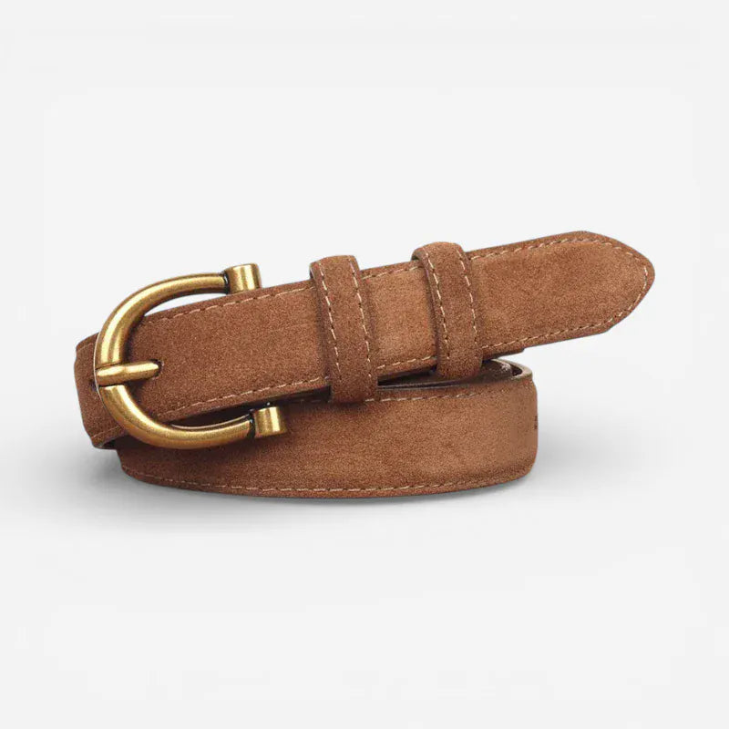Ceinture pour femme boucle ardillon cuir suédé