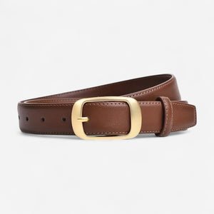 Ceinture pour femme simili cuir noir design épuré