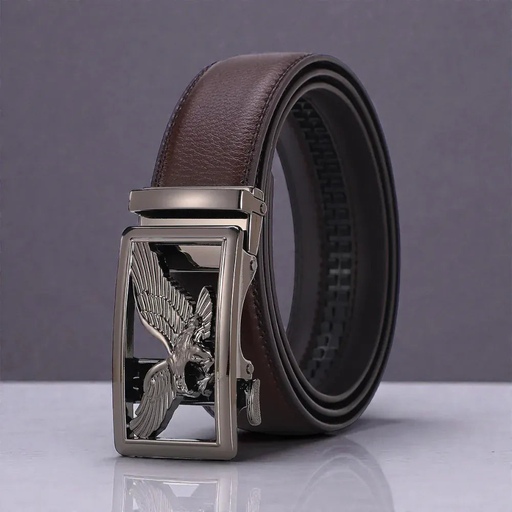 Ceinture automatique pour homme cuir noir style moderne