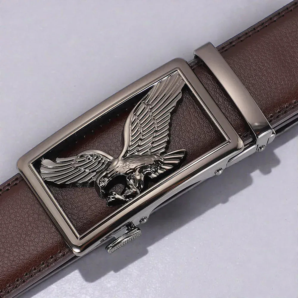 Ceinture automatique pour homme cuir noir style moderne