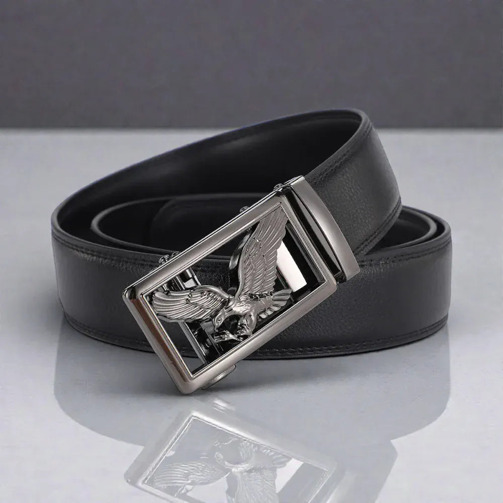 Ceinture automatique pour homme cuir noir style moderne