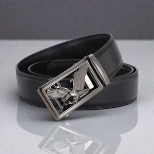 Ceinture automatique pour homme cuir noir style moderne