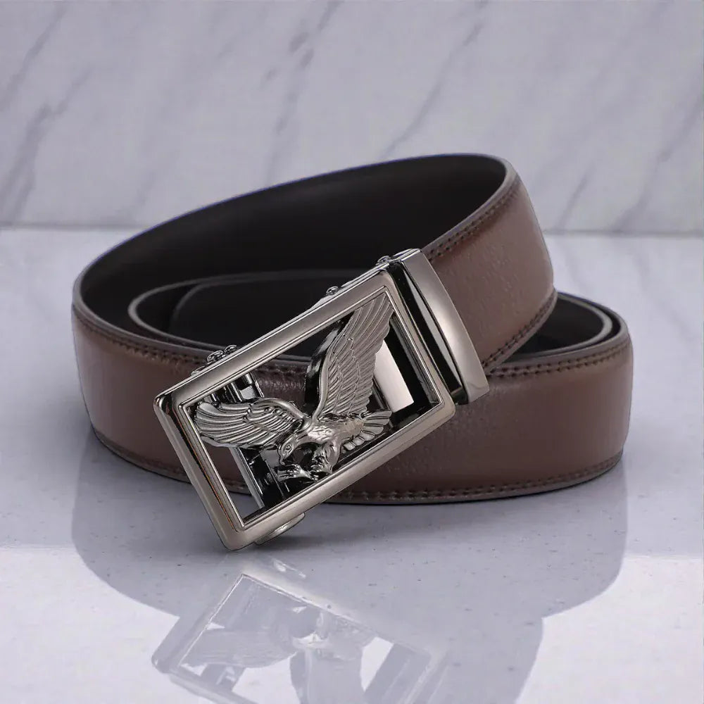 Ceinture automatique pour homme cuir noir style moderne