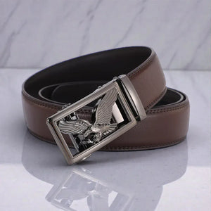Ceinture automatique pour homme cuir noir style moderne