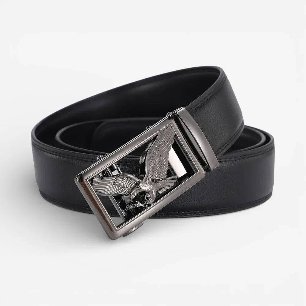 Ceinture automatique pour homme cuir noir style moderne
