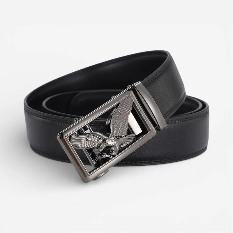 Ceinture automatique pour homme cuir noir style moderne