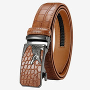 Ceinture pour homme crocodile embossé en simili cuir