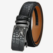 Ceinture pour homme crocodile embossé en simili cuir