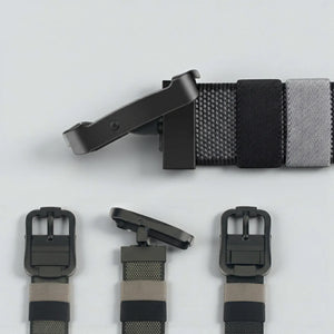Ceinture pour homme réversible avec toile en nylon et boucle rotative