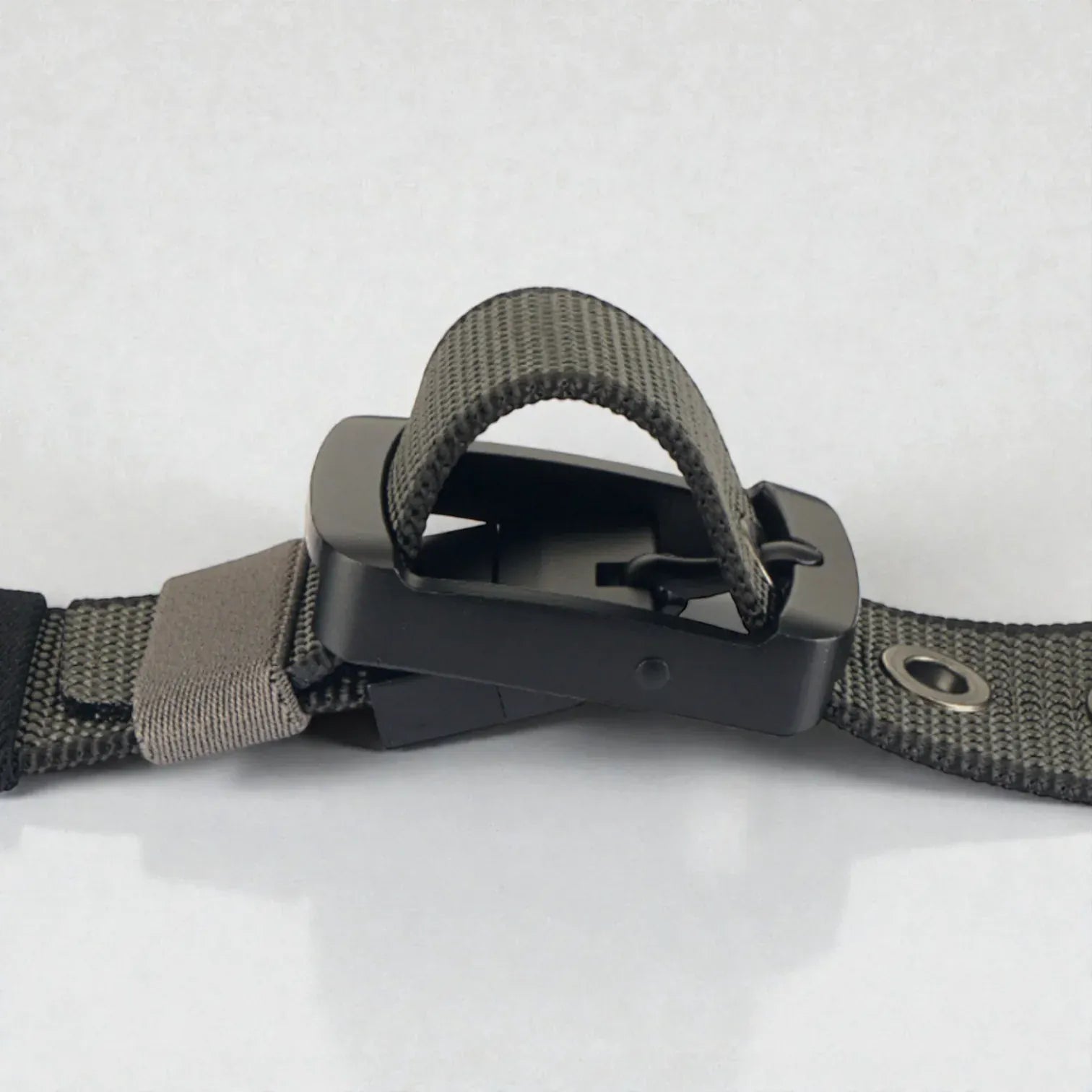 Ceinture pour homme réversible avec toile en nylon et boucle rotative