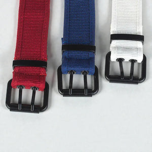 Ceinture pour homme toile aspect respirant et double ardillon
