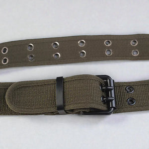 Ceinture pour homme toile aspect respirant et double ardillon