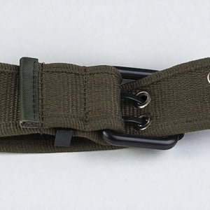 Ceinture pour homme toile aspect respirant et double ardillon