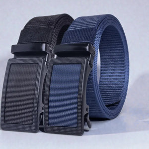 Ceinture pour homme toile avec réglage précis et texture tissée