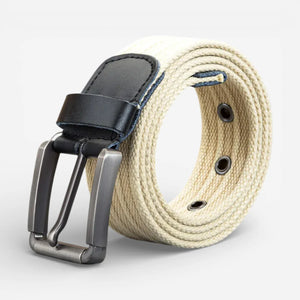 Ceinture pour homme toile avec œillets métalliques robustes