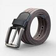 Ceinture pour homme toile avec œillets métalliques robustes