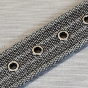 Ceinture pour homme toile avec œillets métalliques robustes