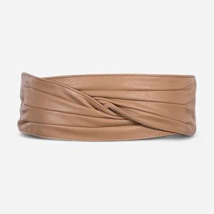 Ceinture large femme en simili cuir vegan chic