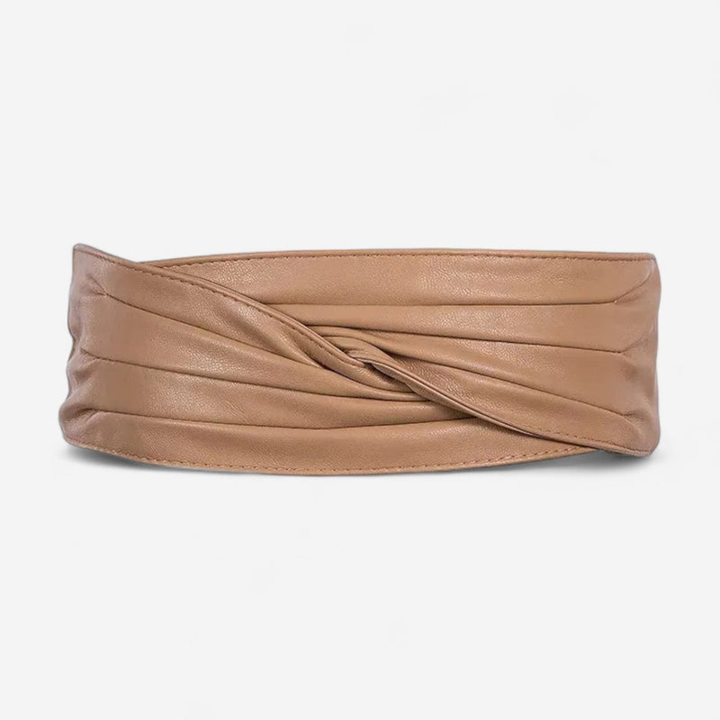 Ceinture large femme en simili cuir vegan chic