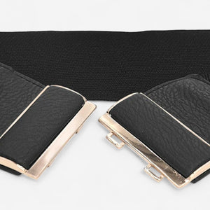 Ceinture large femme extensible avec fermoir doré