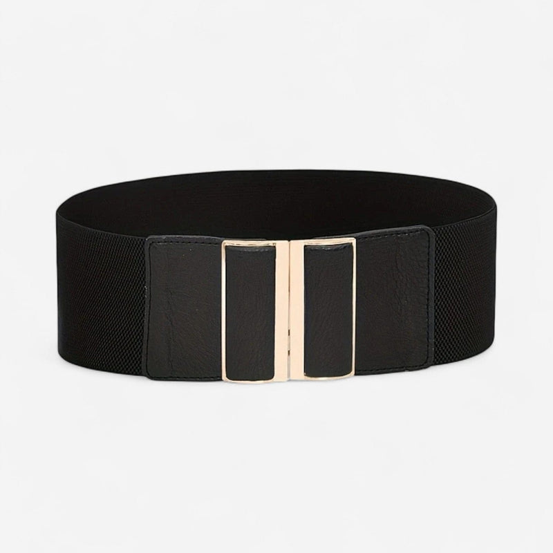 Ceinture large femme extensible avec fermoir doré