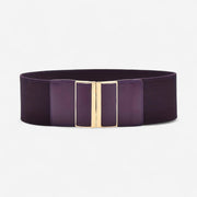 Ceinture large femme extensible avec fermoir doré