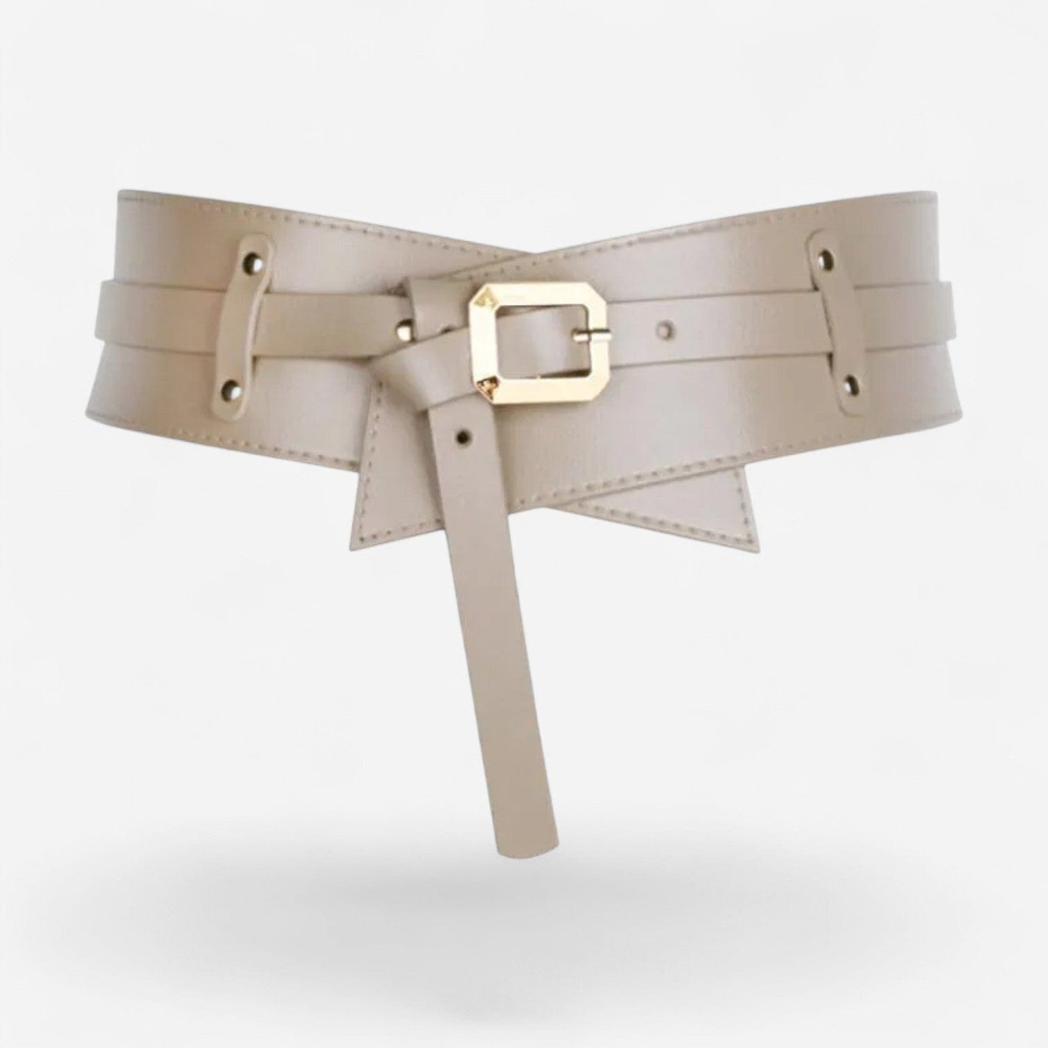 Ceinture large femme en cuir de bovin avec design audacieux
