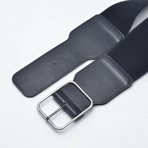 Ceinture large femme simili-cuir pour manteau léger