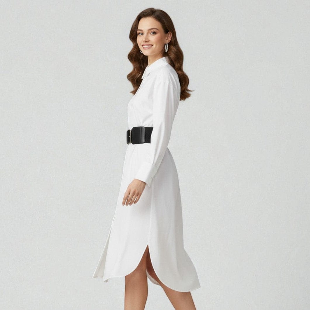 Ceinture large femme simili-cuir pour manteau léger