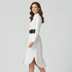 Ceinture large femme simili-cuir pour manteau léger