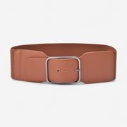 Ceinture large femme simili-cuir pour manteau léger
