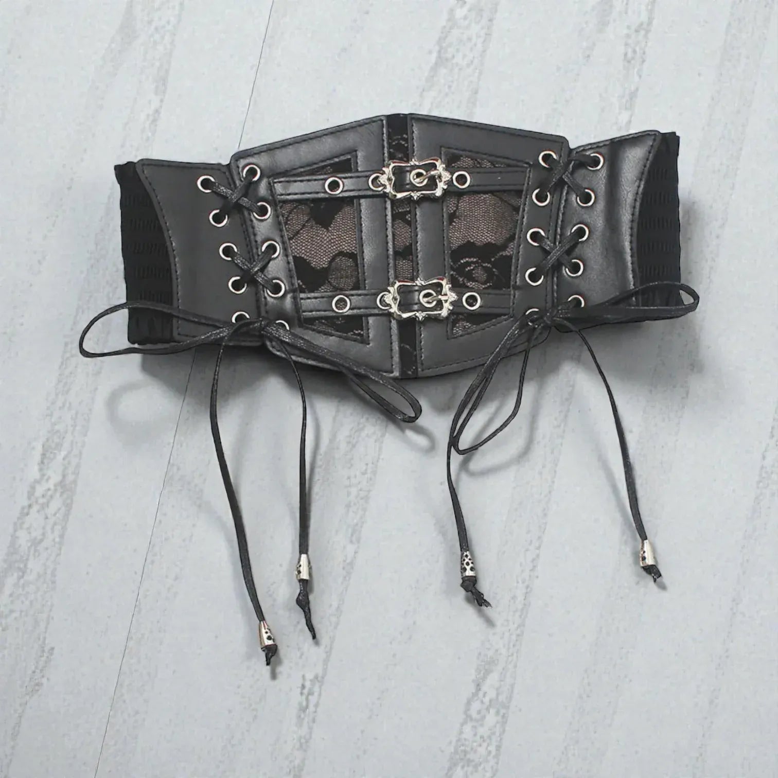 Ceinture pour femme corset simili-cuir ajustement élastique