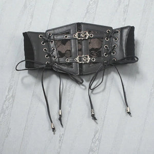 Ceinture pour femme corset simili-cuir ajustement élastique