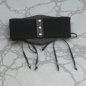 Ceinture pour femme corset simili-cuir ajustement élastique
