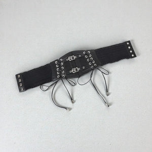 Ceinture pour femme corset simili-cuir ajustement élastique