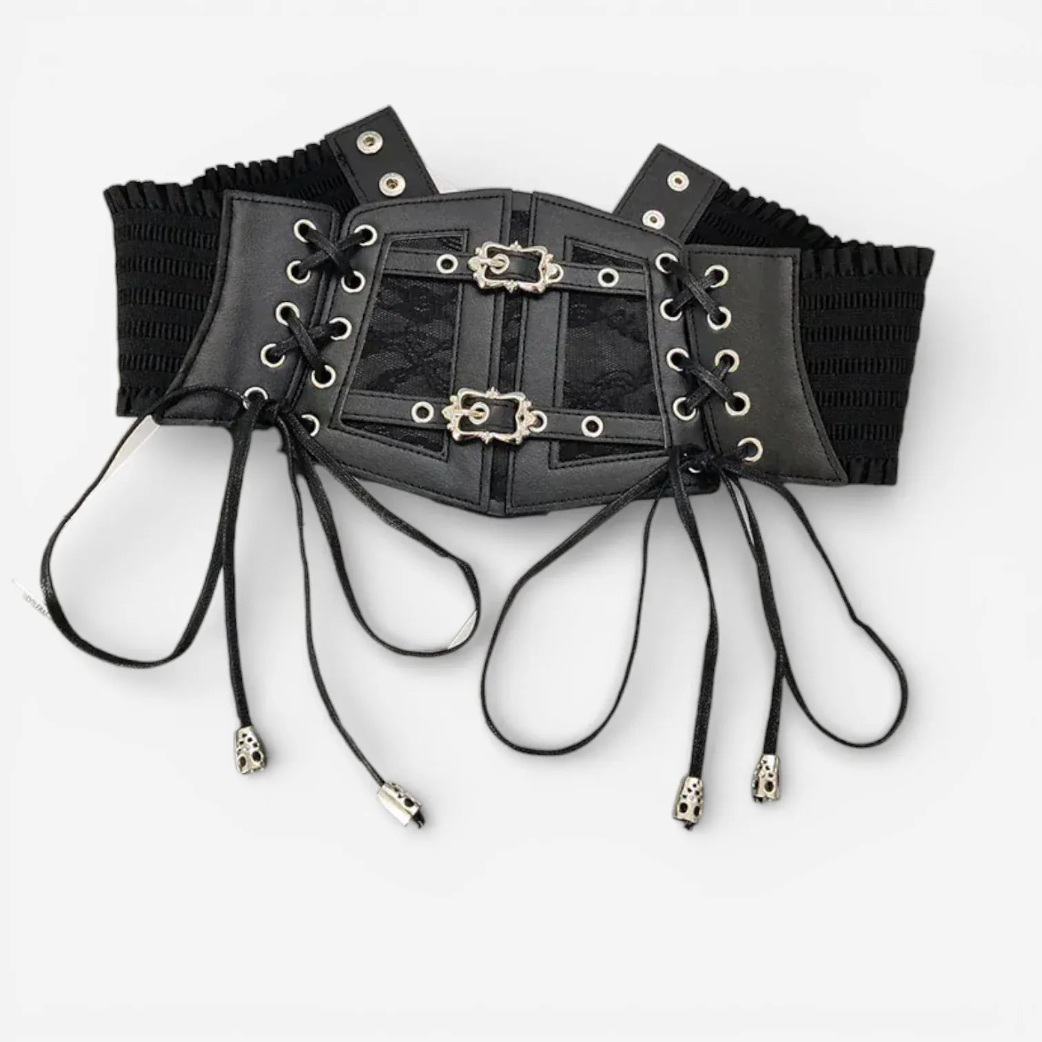 Ceinture pour femme corset simili-cuir ajustement élastique